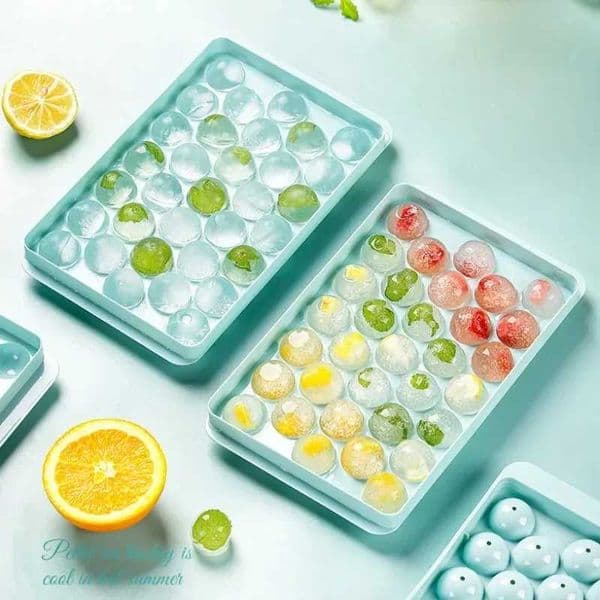 1PC 33 PP Food Grade Plastic Ice Cube Mold Household Frozen Ice Block Artifacts Food Grade Round Spherical Ice Lattice Whiskey W250522