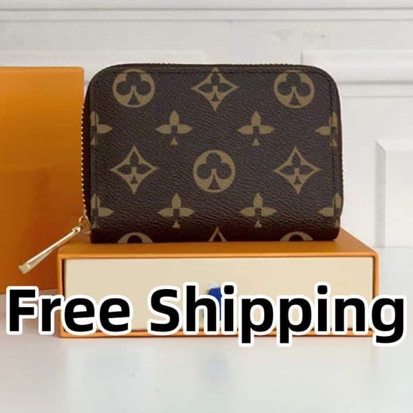 2025 Fashion Designer Wallets Luxury Womens Short Purses Cardholder Embossed Flower Letters Credit Card Holders Ladies Plaid Money Clutch Bags With Box And Dustbag