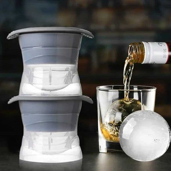 1/2PC Big Size Ice Ball Mold Round Cube Maker Silicone Ice Mold Whiskey Ice TrayXJ250522