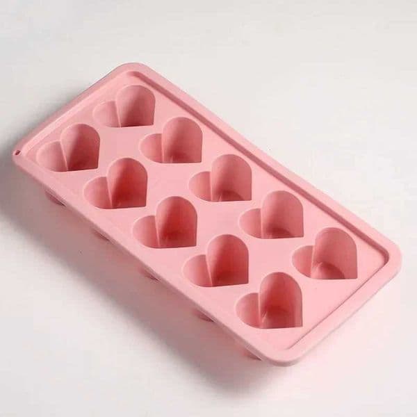 10 Holes Heart Shaped Ice Block Mold Summer sicle Maker Silicone Trays Pudding Candy Ice Cream Mold Refrigerator Supplies W250522