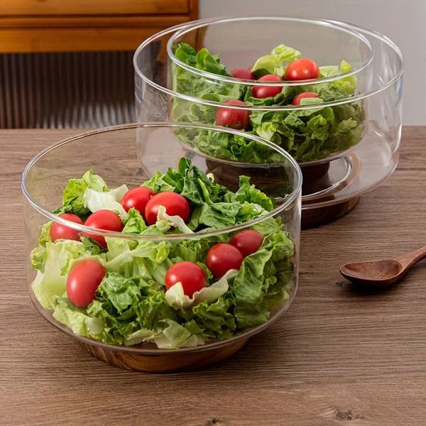 1pc Clear Glass BowlNordic Style BowlFruit Yogurt Baking Salad Dessert Bowl For Home Kitchen Restaurant 250521