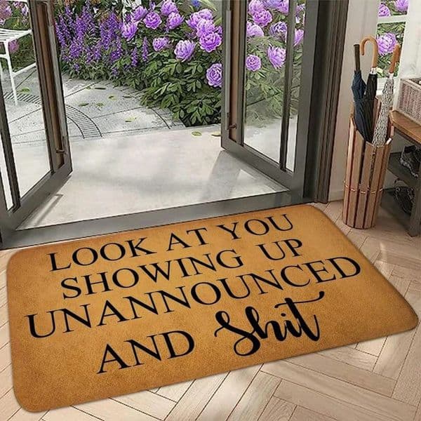 Funny Welcome Mat Polyester Fiber Floor Rug AntiSlip Bathroom Laundry Room Kitchen Corridor Mats Multipurpose Home Decor Carpet 250521