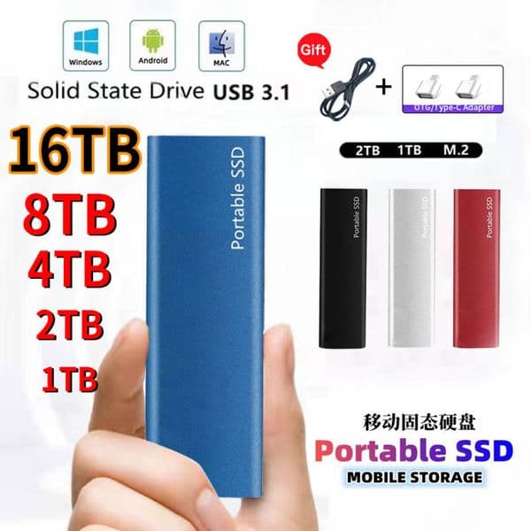 Cross-border solid state high-speed mobile hard disk foreign trade new expansion 1T4T storage backup ssd