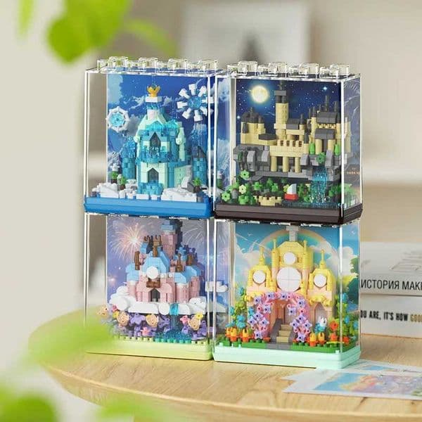 New Castle Building Blocks Palace Fairy Tale Castle Wedding Chapel Micro Particle Educational Toys Childrens Christmas Gift W250522