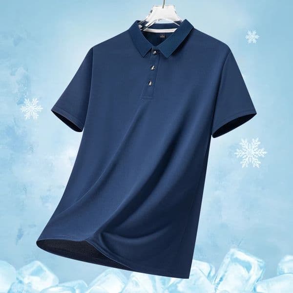 Mens Summer Short Sleeve POLO Shirt Thin Breathable Ice Silk Quick Dry T-Shirt Simple Fashion Versatile Sports Shirt 250520