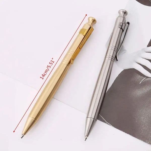 U4LD Stainless Steel Brass Business office Ballpoint Pen Office School Supplie 250515