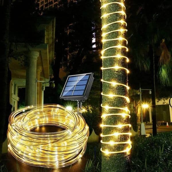 300LED Solar Rope Strip Outdoor Waterproof Fairy Light Strings Christmas Decor for Garden Lawn Tree Yard Fence Pathway