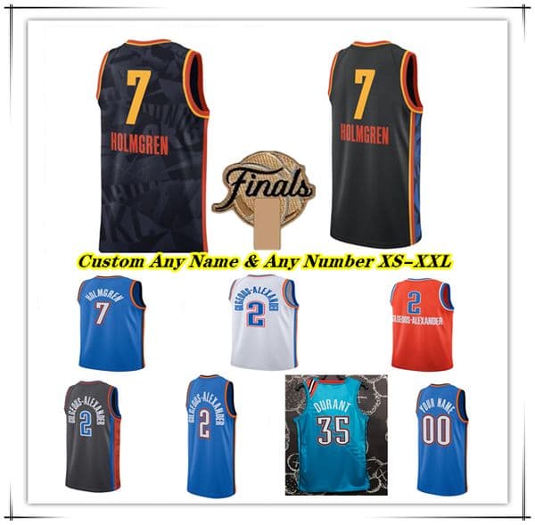 Printed Basketball Jerseys Shai Gilgeous-Alexander Jalen Williams Chet Holmgren Isaiah Hartenstein Alex Caruso Luguentz Dort Aaron Wiggins Cason Wallace Youth