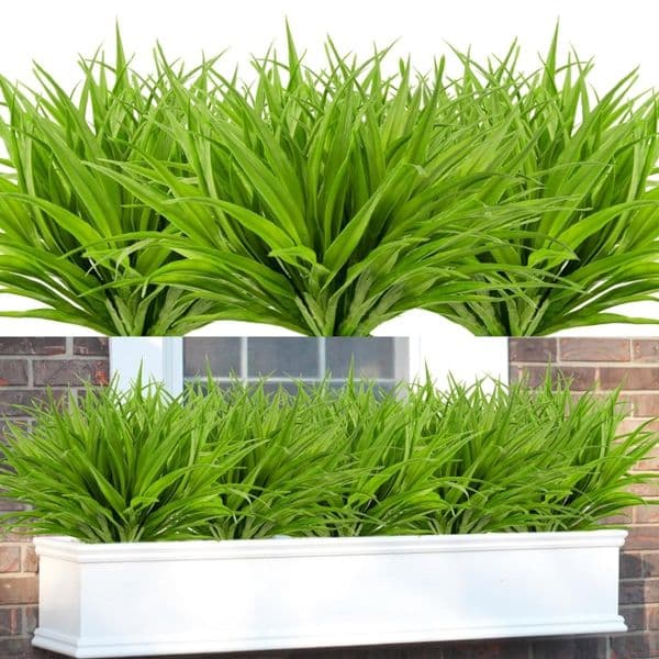 14 Leaves Spring Grass For Christmas Wreath Home Outdoor Garden Decor Wedding Arch Accessories Scrapbook Artificial Plants