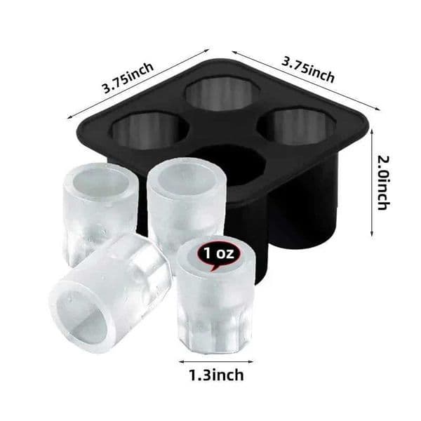 Silicone Ice Cube Mold With 4 Compartments Reusable Ice Cubes For Drinks Each Capable Of Holding 1oz Multifunction Ice Cup Mold M250522