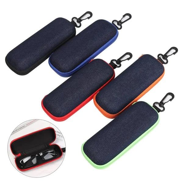 Denim Fabric Glasses Cases Zipper Sunglasses Protection Container Eyeglasses Pencil Case Reading Box Organizer Carry Bag 250519