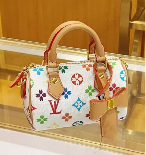 2025 designer bags leather takashi murakami handbag Colorful Flower Travel lady beach Women Nano Pillow Bags Totes Handbag Croissant Wallets Purse Messenger Bag