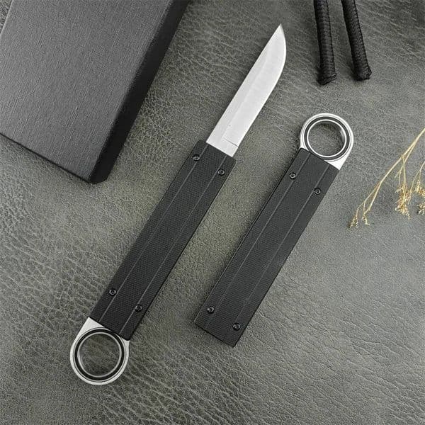 2025 Defense E.X.O Fishing Knives Pocket Folding 440 Blade G10 Handle Tail Ring Kitchen Knife Fruit Knifes EDC Tool