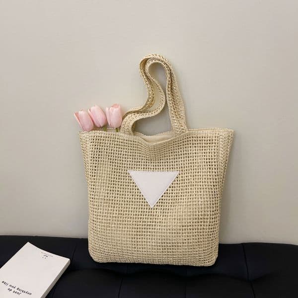 Large Capacity for Women 2025 New Trendy Fashion Commuter Korean Edition Straw Woven Versatile Casual Single Shoulder Underarm Bag