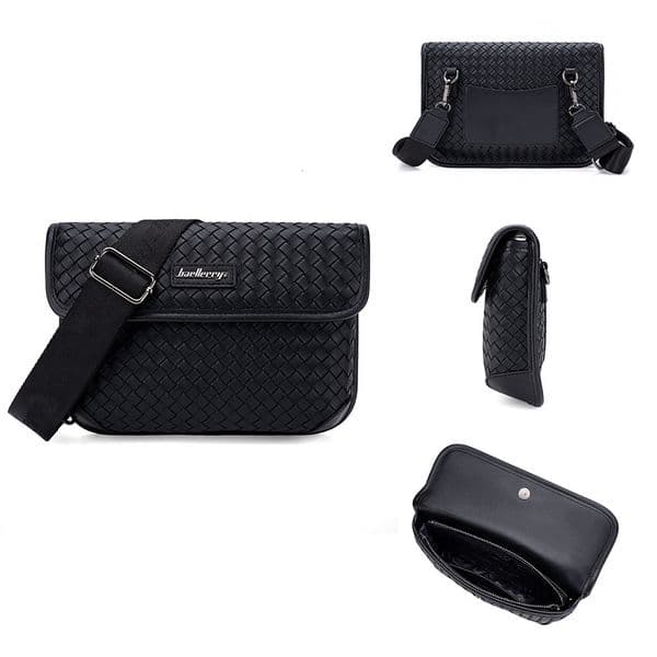 Top Brand High Quality New Style new men's version large capacity business travel woven pattern single shoulder crossbody bag New Free Delivery Designer Bag