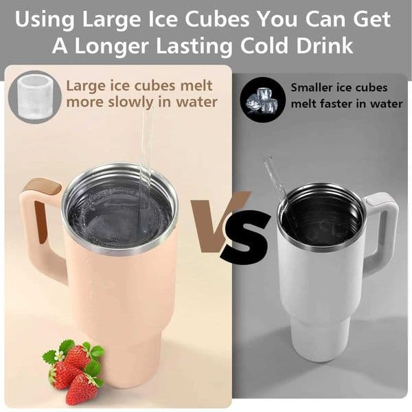 2025 Ice Cube Mold with Lid 1 Count 4 Grids Silicone Ice Cube Mold Reusable Ice Cube Maker for Home Kitchen Gadgets Accessories X2505248