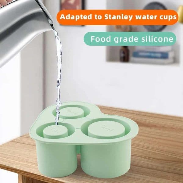 2025 3-Grid Ice Cube Tray For 30/40 Oz Tumbler Cups Reusable Cylinder Silicone Ice Cube Molds With Lid For Drink Juice Coffee X2505244