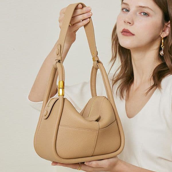 Free Shipping Designer Bag Trendy Brand Handbag 2025 Spring New One Shoulder Style Handheld Top Layer Cowhide Versatile Women's Genuine Tote Bag