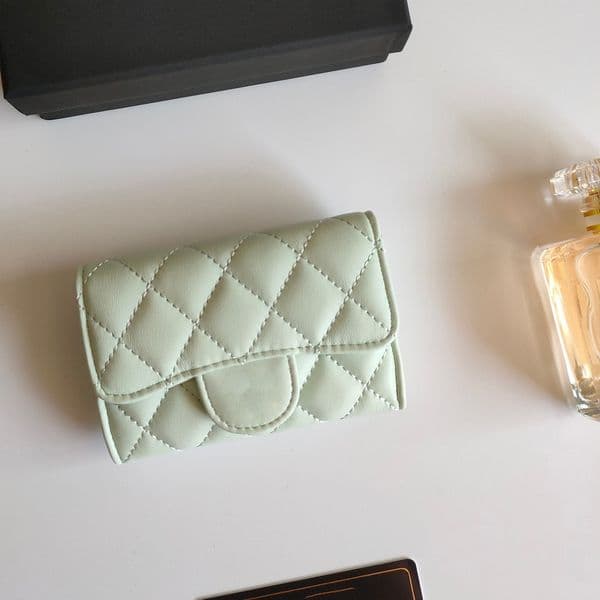Leather Wallet Card Holder Coin Pouch Designer Handbags For Women High Quality Caviar Cowhide Flap Bag Luxury Purses With Box Card Case Wallets Designers Woman