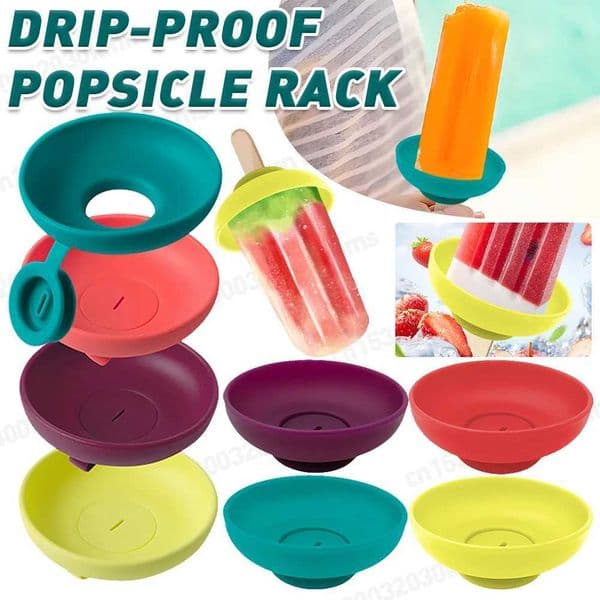 1/4PCS Silicone Food-grade Drip-Proof Popsicle Rack Drip Free Ice Holder Ice Cream Tools Free Froze Treats Rack Popsicle Holder X250524