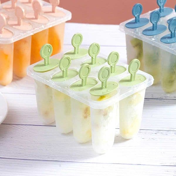 WORTHBUY Ice Cream Popsicle Mold With Sticks Reusable Childrens Homemade Ice Cream Mold Ice Maker Tools Kitchen Accessories X250524