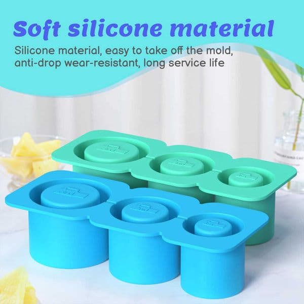 2025 Ice Trays for tumblers Silicone Ice Cube Mold for Water Cup Non Stick Summer Ice Molds Easy Demoulding Soft Ice Cube X2505243