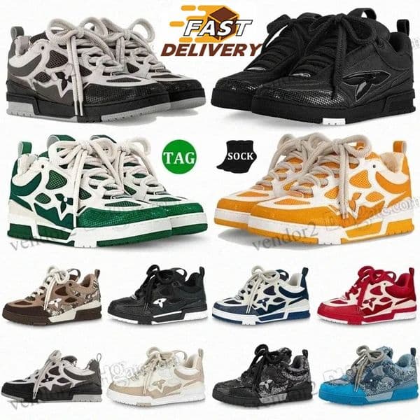 Skate Sneakers Designer Casual shoes men women fashion shoes Mesh Sneaker Platform Virgil Maxi Lace-up Runner Trainer Shoes outdoor shoes