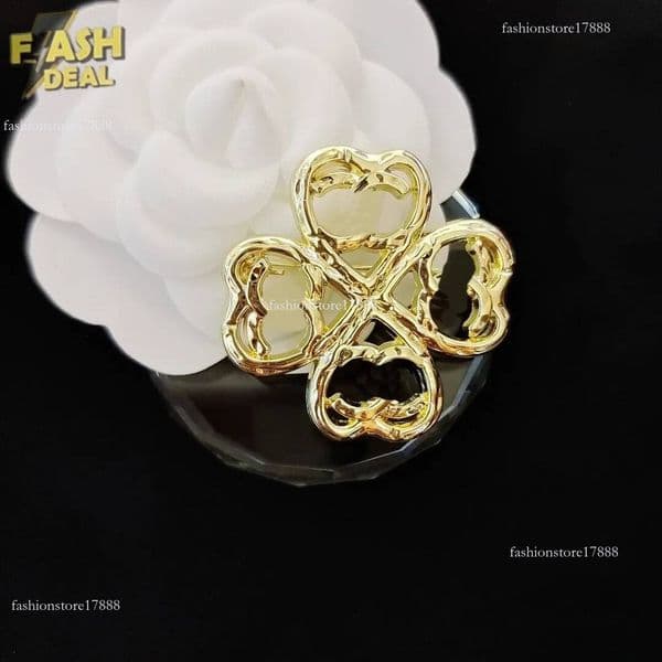 2025 Fashion Emed Women Pins Designer Brooches Copy Brand Stamp Clothing Copper Alloy Jewelry Fashion Gold Plated Mens Double Letter Sweater Suit B A1ea16