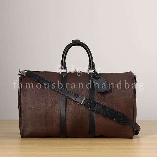 Exact Mirror Quality Designer Luggage Bag Keepall 45cm Shoulder Bag Men's Travel Bag Canvas Crossbody Bag With Gift Box MLK01D1