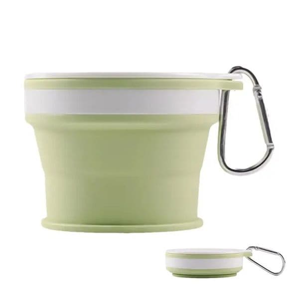 Foldable Travel Mug Folding Cup Portable Silicone Foldable Mug Leak Proof Expandable Drinking Cup With Carabiner For Outdoor 250522