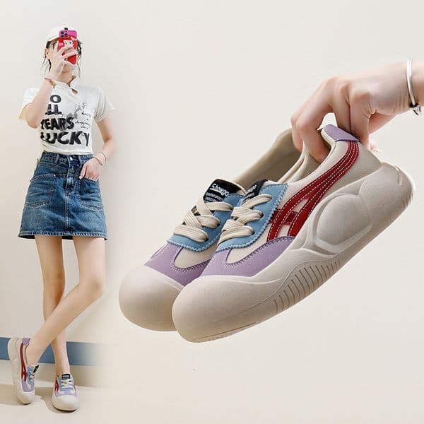 Ddmytiger Spring New Korean Ins Breathable White Women S Low Top Casual Board Thick Soled Sponge Cake Shoes KT Outdoor Shoes