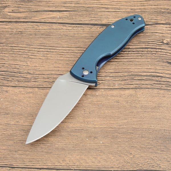 High End 122 Folding Knife CPM S35VN Titanium Coating Blade CNC TC4 Titanium Alloy Handle Outdoor Camping Hiking knife EDC Pocket Knives