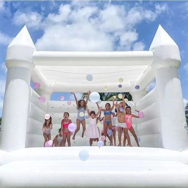 Outdoor activities 13.2x13.2ft-4x4m Inflatable Wedding Bounce white House Birthday party Jumper Bouncy Castle Air Blower free ship to your door