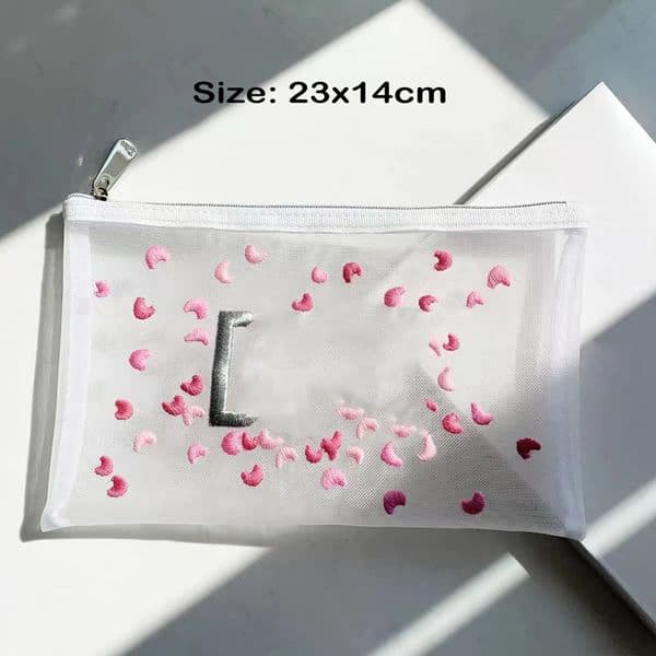 Designer Designer Mesh Embroidery art Cosmetic Makeup Storage Bag VIP Gift Lipstick Organizer Clutch Holder For Travelling Toiletry Free Shipping