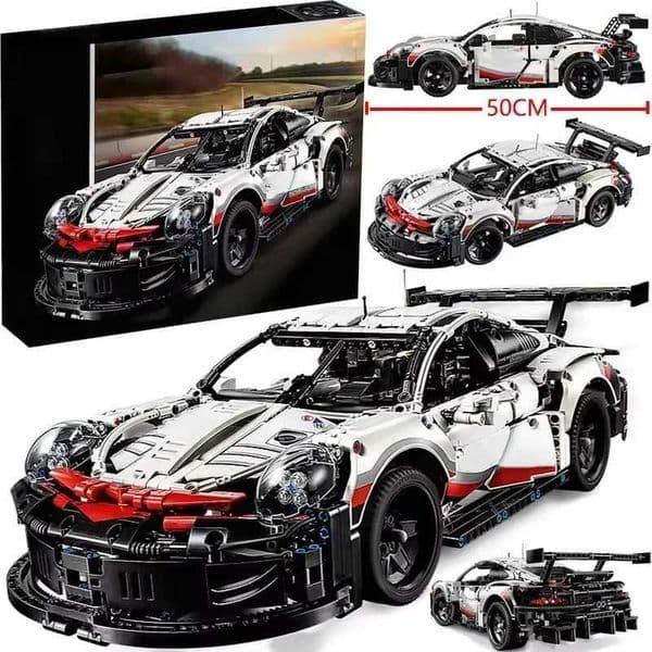 2026 New 911Rsr 1580Pcs Technical Racing Building Blocks Electric Remote Control LED Lights Model Car MOC Bricks Birthday Adult Gift Toys Designer