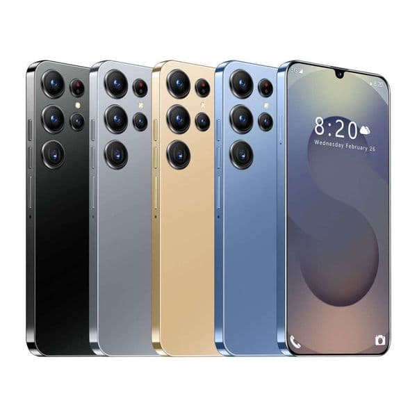 S25 Ultra Phone 6.7inch Large Screen Android 13 New Hot-Selling display, 13MP+50MP camera, fingerprint and facial recognition, comes with headphones + phone case