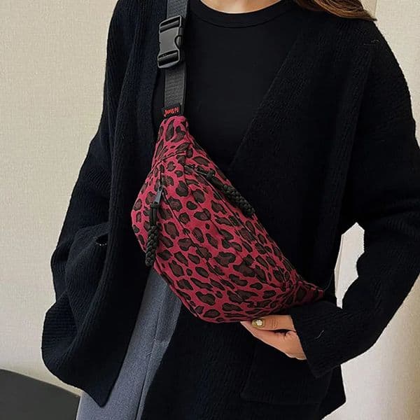 Fashion Leopard Print Waist Bag Street Trend Fanny Pack Woman Chest Belt Designer Lady Shoulder Crossbody Bags 250523BJ