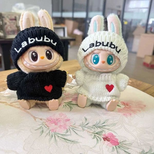 For 17cm Labubu Idol V1 V2 Hoodies Clothes LABUBU Doll Clothes Fashion Clothes Doll Outfit Match Hoodies Doll Accessories X250526