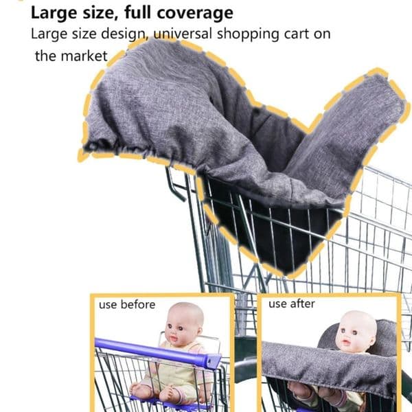 Upgrades Toddler Grocery Cart Cushions Baby Shopping Cover Secure Soft Car Liners Enhances Comfort Protections 250527BJ