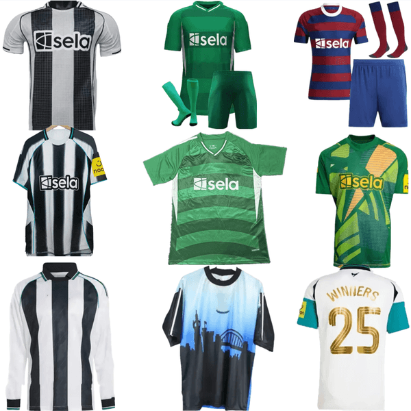 25 26 Newka Soccer Jerseys NEWCASTL GORDON newcaste 2024 2025 2026 GORDON TONALI WILLOCK TRIPPIER BRUNO G. uniform men's and women's children's set football shirt S-2xl
