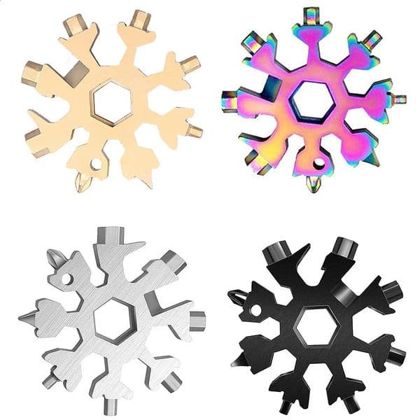 18in1 Stainless Snowflake Wrench MultiTool portable Steel Creative Outdoor bicycle repair tool Open a bottle 250522