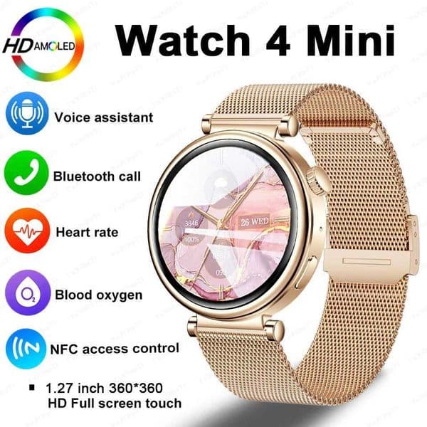 2024 True AMOLED Smart Watch Ladies Sn Always Show Time 360*360 HD Health Tracker Voice Calling Smartwatch Women ForXJ250513