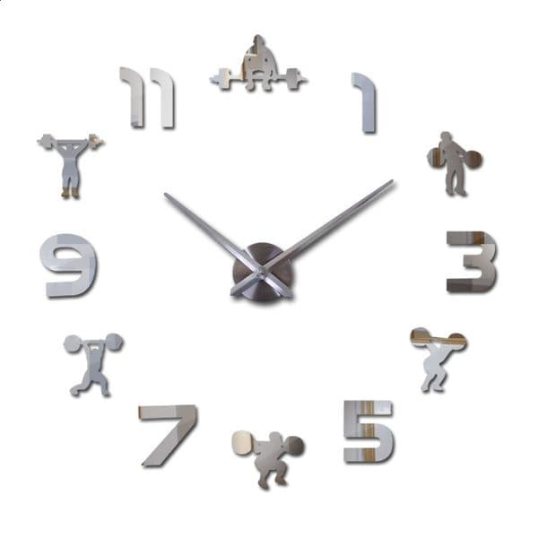 Wall Clocks Barber Pole Shears Beauty Salon DIY Wall Art Giant Clock Big Needle Frameless Barbering Shop Hairdressing Large Watch 220909