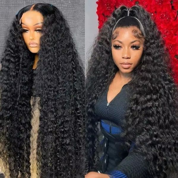 220 Density Curly 13x6 Hd Lace Frontal Wigs Preplucked 30 40 Inch Loose Deep Wave 13x4 Front Human Hair Wig Glueless Closure synthetic For Women