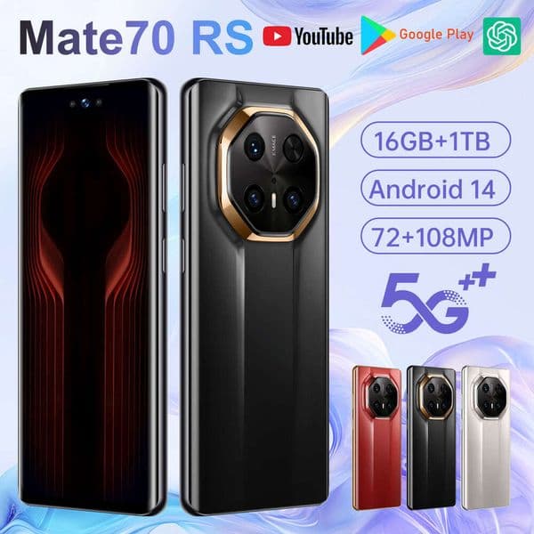 The 2025 new 70Pro Android 14 5G smartphone is a 7.3-inch 16GB+1TB 8000mAH 72+108MP luxury smartphone Give away mobile phone accessories thumbnail 2