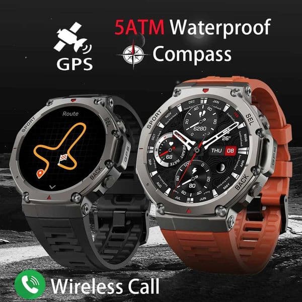 Smart Watch For T-Rex 3 GPS Smartwatch AMOLED Touch Sn 5ATM Outdoor Compass Smart Fitness Sport Monitor Men Watch ForXJ250513