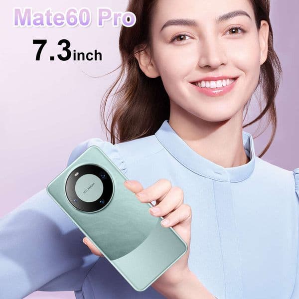 New Mate60 Pro 1+16 Low-end Smart Water Drop Screen Phone comes with headphones + phone case