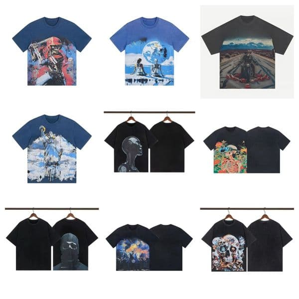 godspeed shirt Skeleton washed and aged designer t shirt Summer Holiday Couple Printing shirt fashion tees womens tops cotton tshirts washed black tee size S-XL