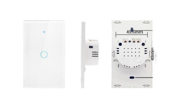 WiFi Smart Switch with Voice Control, No Neutral Wire Required, Touch Panel, Compatible with Alexa & Google Home, 433MHz RF Remote, CE/FCC Certified