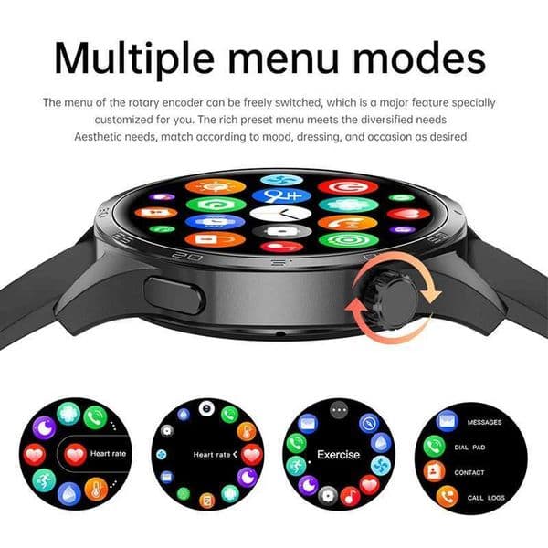 For GT5 Pro GPS NFC Smart Watch Men 360*360 AMOLED Screen Heart rate Call IP67 Waterproof Mens Smartwatch 2024 XJ250705